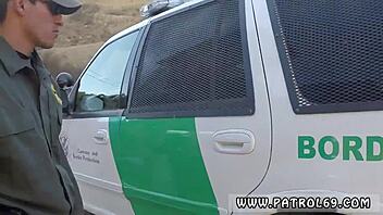 Dominant cop and police uniform brunette gets pulled over for a