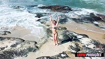 Damn, Emme White gets her holes pounded on the beach!