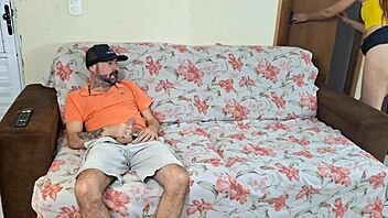 Wife Shows Off to Husband’s Friend and Fucks Right There?