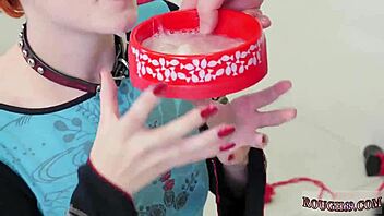 No Smoking BDSM Session with Food Bondage and Painal Play. Cummie the Cat Joins the Extreme Fun.