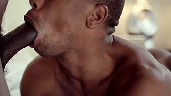 Hot Black Bodybuilder Fucks European Guy Bareback Interracially