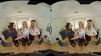 Naughty america - brooke banner mckenzie lee and sarah jessie are in search of an office assistant to fulfill their needs