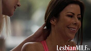 the stepdaughter got horny doing yoga with her step mom alexis fawx