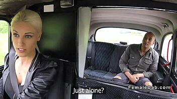 A hidden camera captures a Bulgarian tourist having sex with a female cab driver in a public place.