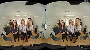 Naughty america - brooke banner mckenzie lee and sarah jessie are in search of an office assistant to fulfill their needs