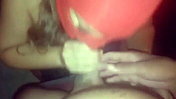 Latina with big tits gives intense blowjob to monster cock in homemade clip