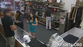 girl loves monster cock in shop sex