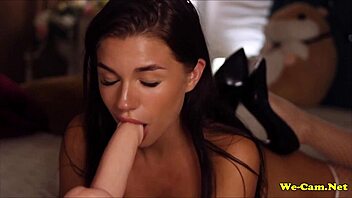 girl loves masturbating doggy style on webcam 😍