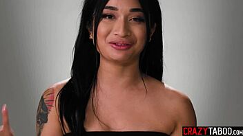 Small Tits Asian Avery Black Masturbates After Steamy Interview