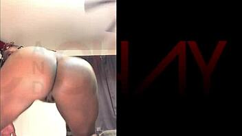 ebony amateurs play with big black ass in close up session