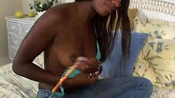 Ebony lesbians dive into muff licking and cunilingus on natural tits and pussies