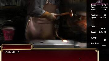 Busty hentai game Black Smith's Rabbit feature leads to quick climax