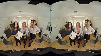 Naughty america - brooke banner mckenzie lee and sarah jessie are in search of an office assistant to fulfill their needs