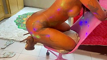 Hot Lesbian Licks Pussy And Takes Cock!