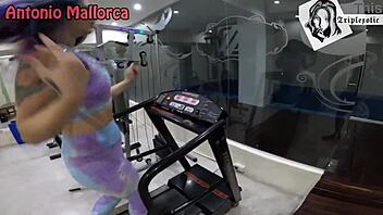 Big White Ass Argentinian Fitness Freak Drilled at Gym - Meriandheavy