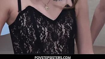 Povstepsisters Hot Stepsisters Suck and Fuck Stepbros Cock
