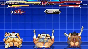 In this hentai anime, Chun-Li engages in intense sex leading to a massive cumshot.