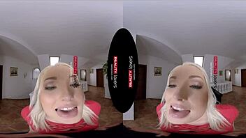 blonde babe seals the deal riding cowgirl in sexy shoes pov.