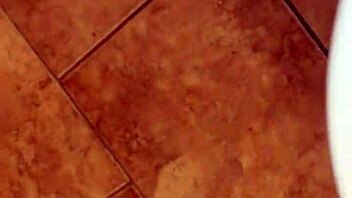 Urinating in my panties and washing my cock with blue soap