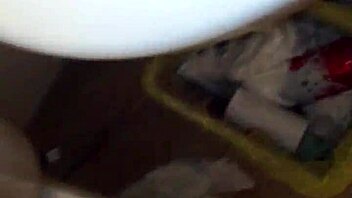 wet underwear from pissing leads to blue soap poured on cock