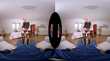 blonde babe seals the deal riding cowgirl in sexy shoes pov.