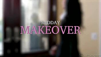 Kota Sky and Chloe Amour explore teen lesbian pleasures with intense kissing and oral