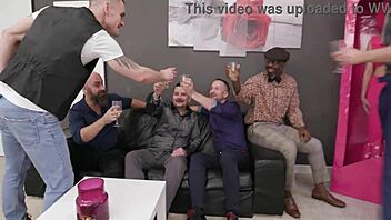 barbie wet and vivian lola in rough 7on1 with big black cocks