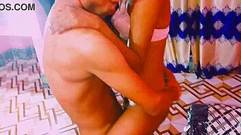 Desi brunette femdom rides monster cock roughly, feeling intense pleasure on her ass.