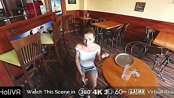 Bigcocks and natural tits at Holivr cafe horny scene