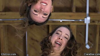 Two beautiful women seduce their roommate for a hot threesome with a pegging spitroast.