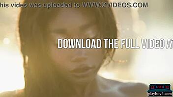 Ebony Beauty Mimi Desuka Strips Naked in Pool for Playboy