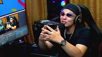 Wow! Fabi Drumond bends over on podcast table!