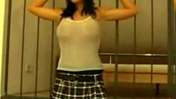 Hot Busty Brunette Teen 18+ Girl Strips Then Fucks