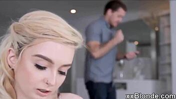 teen blonde voyeur milf gets wild with cock