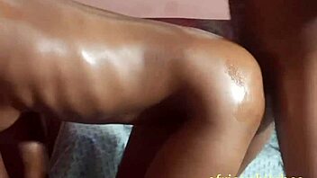 Oiled ass spanking turns rough for biology student at university