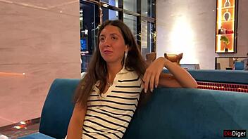 public agent spots a russian girl and offers cash for a steamy hotel fuck. luxury and lust collide outdoors.