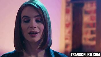 Hot! Blonde Nailed by Tranny on Pool Table