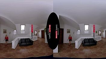 blonde babe seals the deal riding cowgirl in sexy shoes pov.