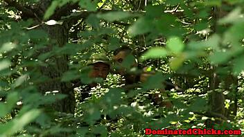 Tattooed European Sub Bound in Bondage Drilled Doggystyle Before Cum in Mouth