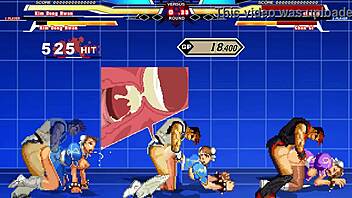 In this hentai anime, Chun-Li engages in intense sex leading to a massive cumshot.