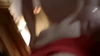 The slut bends over, licks his cock, sucks it deep, then gets fucked in doggystyle