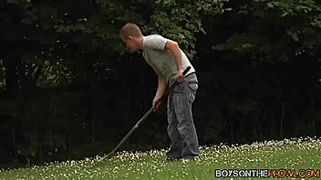 Muscle Dan Jenkins joins energetic twinks in active foursome session