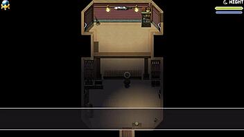 in lost lagoon harem, the sexy farmer exposes her pussy outside