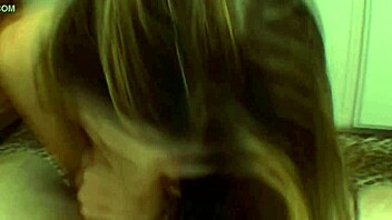 Cute beautiful girl slowly takes off her sexy clothes and gives intense blowjob