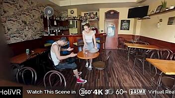 Bigcocks and natural tits at Holivr cafe horny scene