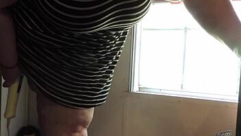 Watch This Ssbbw Have A Standing Orgasm In Front Of The Window!