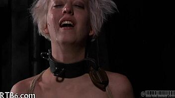 Bound captive feels intense thrill in free bondage scene