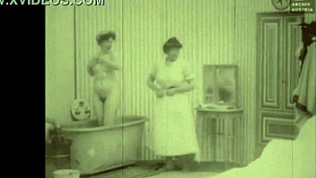 Hot lesbian scene with hairy pussies in the steam room