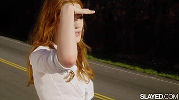 Scarlett rims Jia's pussy while spanking her redhead friend