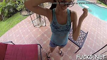 i watch this teen 18+ getting coarse pounded on hidden cam, sucking and fucking.